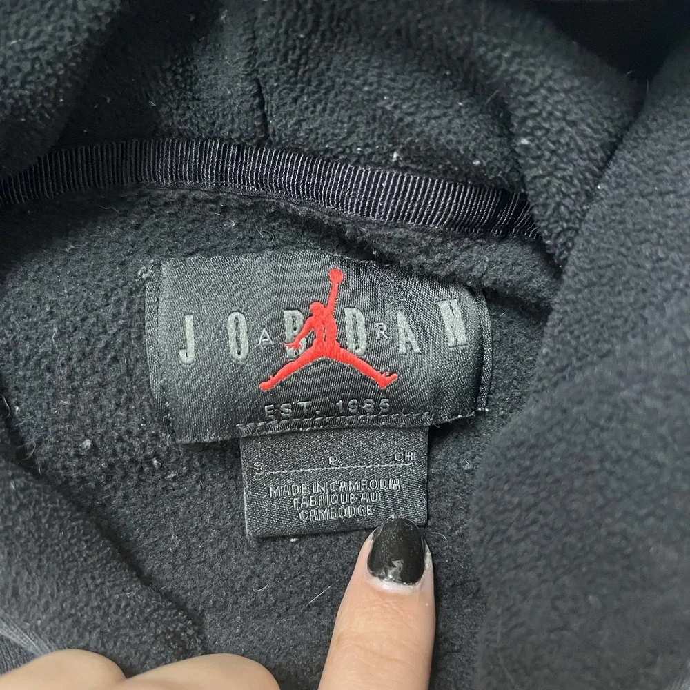 Chicago Bulls Hoodie Mens Small Black NBA Basketball Jumpman World Champs Jordan